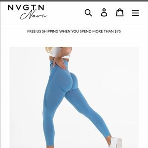 NVGTN Sky Blue Contour Seamless Leggings